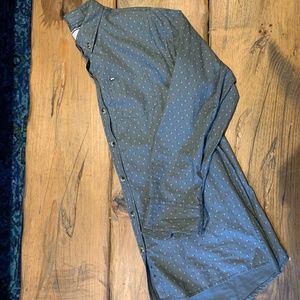 Grey Floral Button-Down Peau De Loup Shirt